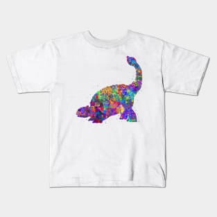 Ankylosaurus dinosaur watercolor Kids T-Shirt